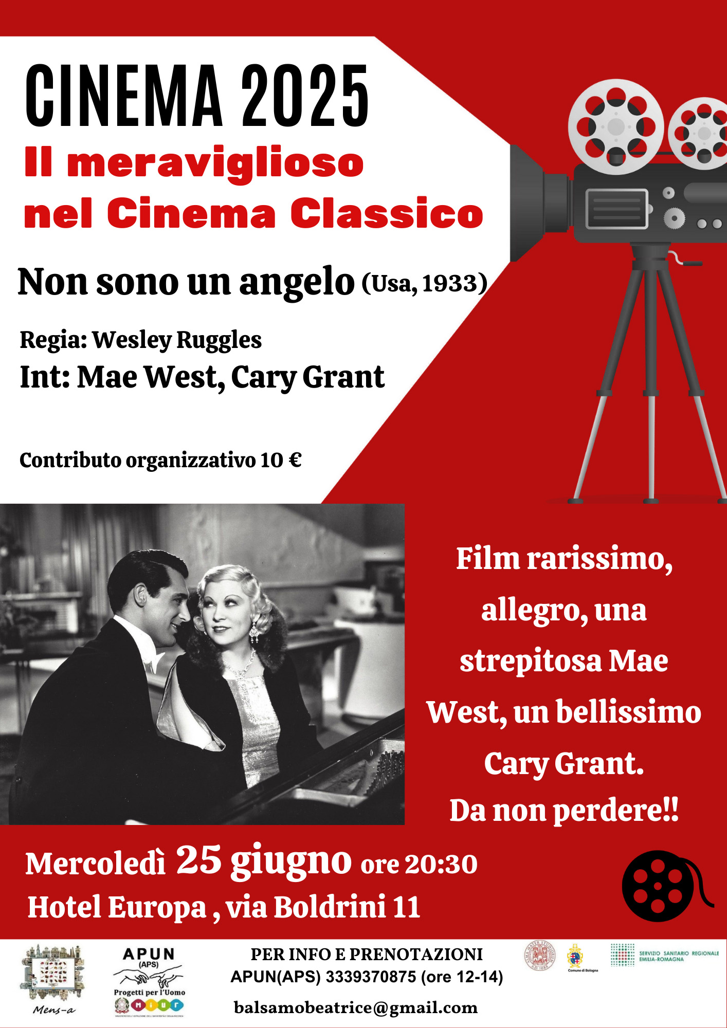 CINEMA 2025 Il meraviglioso nel Cinema Classico NON SONO UN ANGELO Usa 1933