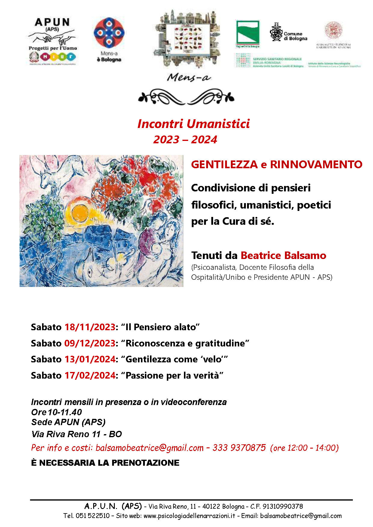 Incontri umanistici 2023 2024